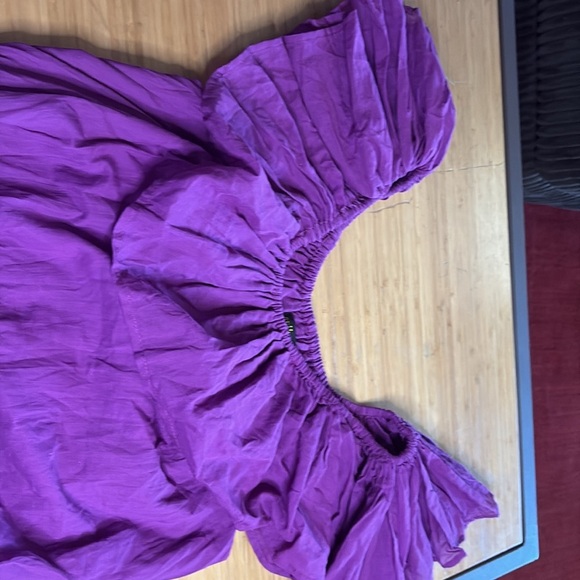 NWT Erika Pena- Purple Ruffled Off-Shoulder Dress. Size XS/S - Picture 5 of 5